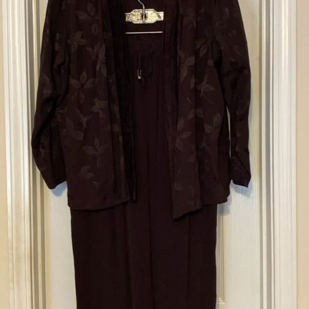 Women’s 2 piece outfit pants‎ and jacket Brown size Petite Large Coldwater Creek